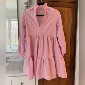 Pink Ruffle Shirt Dress size small